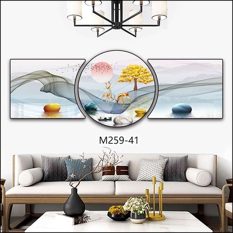 Bộ 3 Tranh Tròn Khuyết | Tranh Ngọc Việt - Đắk Lắk | Tranh Ngọc Việt - Xưởng Tranh Đẹp Buôn Ma Thuột (BMT) DakLak