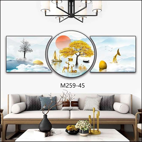 Bộ 3 Tranh Tròn Khuyết | Tranh Ngọc Việt - Đắk Lắk | Tranh Ngọc Việt - Xưởng Tranh Đẹp Buôn Ma Thuột (BMT) DakLak