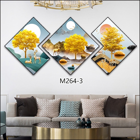 Bộ 3 Tranh Thoi Khuyết | Tranh Ngọc Việt - Đắk Lắk | Tranh Ngọc Việt - Xưởng Tranh Đẹp Buôn Ma Thuột (BMT) DakLak