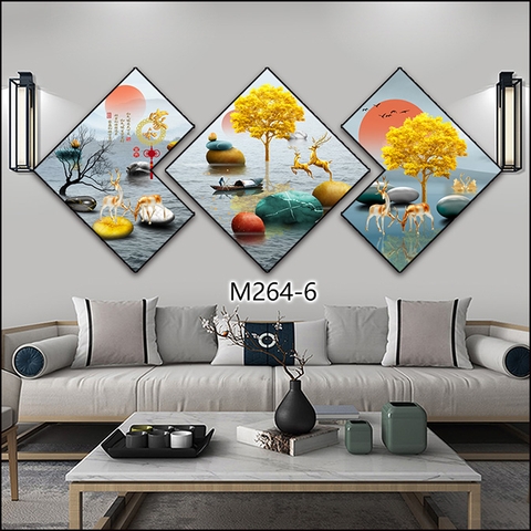 Bộ 3 Tranh Thoi Khuyết | Tranh Ngọc Việt - Đắk Lắk | Tranh Ngọc Việt - Xưởng Tranh Đẹp Buôn Ma Thuột (BMT) DakLak