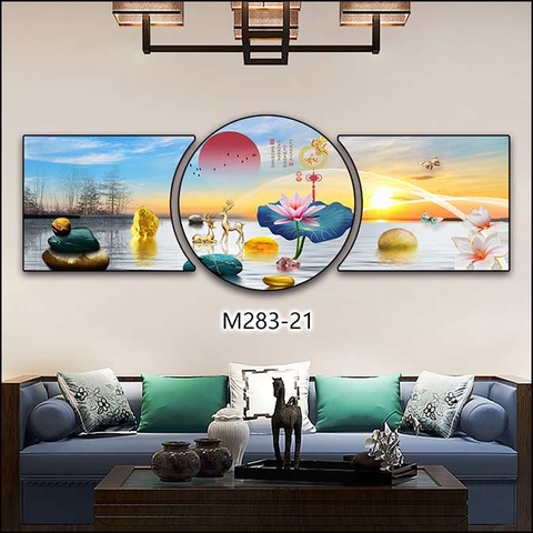 Bộ 3 Tranh Tròn Khuyết | Tranh Ngọc Việt - Đắk Lắk | Tranh Ngọc Việt - Xưởng Tranh Đẹp Buôn Ma Thuột (BMT) DakLak