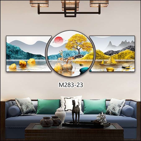 Bộ 3 Tranh Tròn Khuyết | Tranh Ngọc Việt - Đắk Lắk | Tranh Ngọc Việt - Xưởng Tranh Đẹp Buôn Ma Thuột (BMT) DakLak