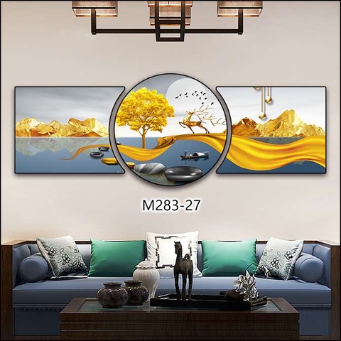 Bộ 3 Tranh Tròn Khuyết | Tranh Ngọc Việt - Đắk Lắk | Tranh Ngọc Việt - Xưởng Tranh Đẹp Buôn Ma Thuột (BMT) DakLak