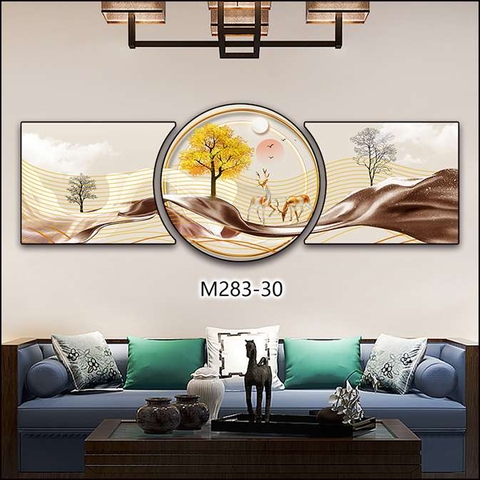 Bộ 3 Tranh Tròn Khuyết | Tranh Ngọc Việt - Đắk Lắk | Tranh Ngọc Việt - Xưởng Tranh Đẹp Buôn Ma Thuột (BMT) DakLak
