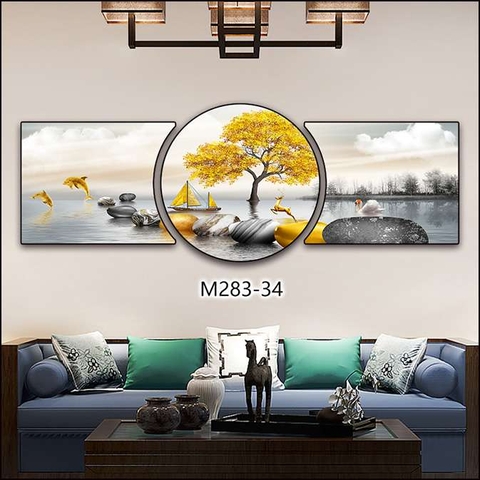 Bộ 3 Tranh Tròn Khuyết | Tranh Ngọc Việt - Đắk Lắk | Tranh Ngọc Việt - Xưởng Tranh Đẹp Buôn Ma Thuột (BMT) DakLak