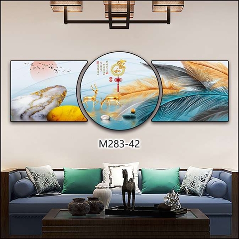 Bộ 3 Tranh Tròn Khuyết | Tranh Ngọc Việt - Đắk Lắk | Tranh Ngọc Việt - Xưởng Tranh Đẹp Buôn Ma Thuột (BMT) DakLak