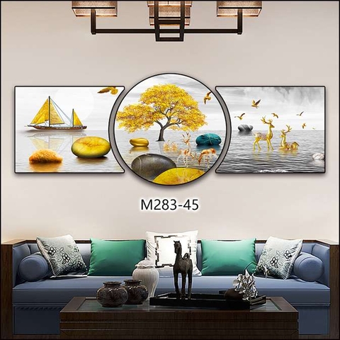 Bộ 3 Tranh Tròn Khuyết | Tranh Ngọc Việt - Đắk Lắk | Tranh Ngọc Việt - Xưởng Tranh Đẹp Buôn Ma Thuột (BMT) DakLak