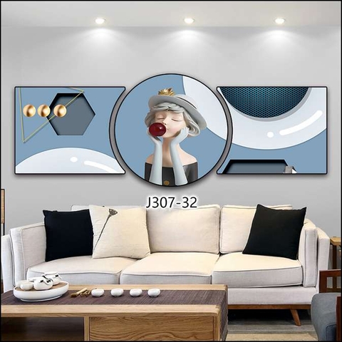 Bộ 3 Tranh Tròn Khuyết | Tranh Ngọc Việt - Đắk Lắk | Tranh Ngọc Việt - Xưởng Tranh Đẹp Buôn Ma Thuột (BMT) DakLak