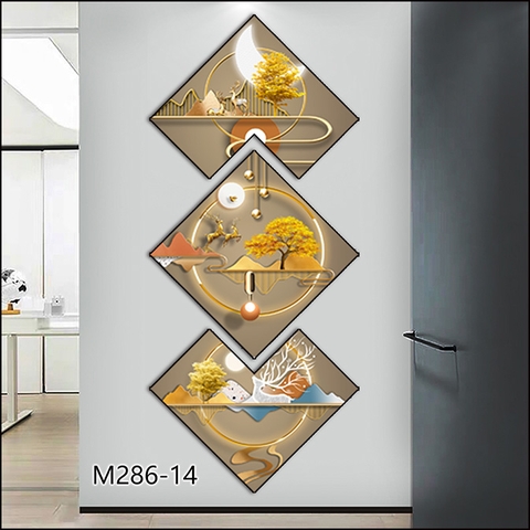 Bộ 3 Tranh Thoi Khuyết | Tranh Ngọc Việt - Đắk Lắk | Tranh Ngọc Việt - Xưởng Tranh Đẹp Buôn Ma Thuột (BMT) DakLak