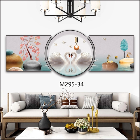 Bộ 3 Tranh Tròn Khuyết | Tranh Ngọc Việt - Đắk Lắk | Tranh Ngọc Việt - Xưởng Tranh Đẹp Buôn Ma Thuột (BMT) DakLak