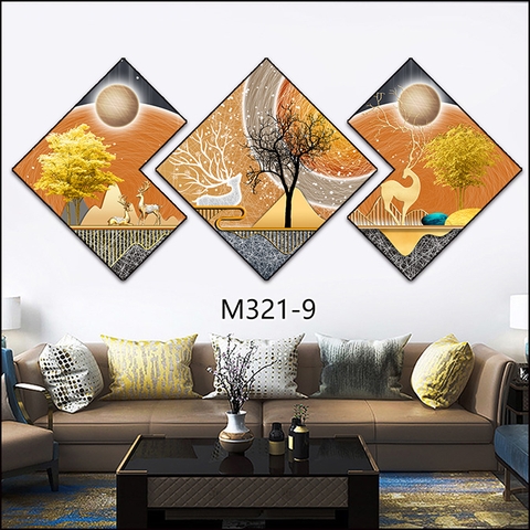 Bộ 3 Tranh Thoi Khuyết | Tranh Ngọc Việt - Đắk Lắk | Tranh Ngọc Việt - Xưởng Tranh Đẹp Buôn Ma Thuột (BMT) DakLak