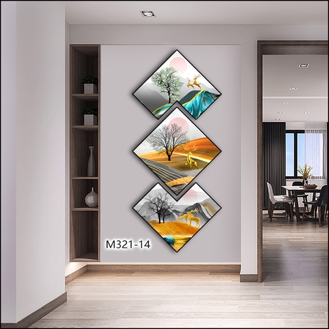 Bộ 3 Tranh Thoi Khuyết | Tranh Ngọc Việt - Đắk Lắk | Tranh Ngọc Việt - Xưởng Tranh Đẹp Buôn Ma Thuột (BMT) DakLak