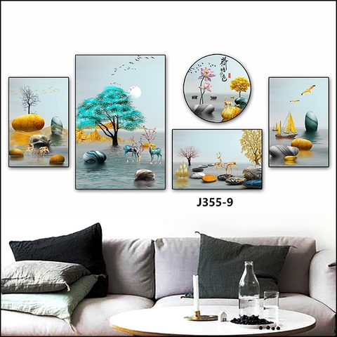 Bộ 5 Tranh Mới Đẹp | Tranh Ngọc Việt - Đắk Lắk | Tranh Ngọc Việt - Xưởng Tranh Đẹp Buôn Ma Thuột (BMT) DakLak