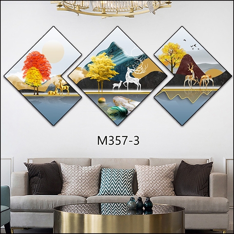 Bộ 3 Tranh Thoi Khuyết | Tranh Ngọc Việt - Đắk Lắk | Tranh Ngọc Việt - Xưởng Tranh Đẹp Buôn Ma Thuột (BMT) DakLak