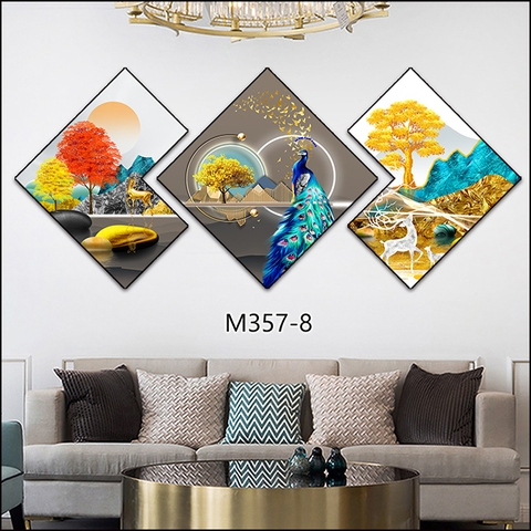 Bộ 3 Tranh Thoi Khuyết | Tranh Ngọc Việt - Đắk Lắk | Tranh Ngọc Việt - Xưởng Tranh Đẹp Buôn Ma Thuột (BMT) DakLak