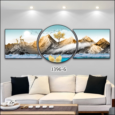 Bộ 3 Tranh Tròn Khuyết | Tranh Ngọc Việt - Đắk Lắk | Tranh Ngọc Việt - Xưởng Tranh Đẹp Buôn Ma Thuột (BMT) DakLak