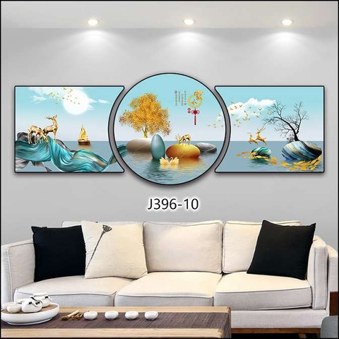 Bộ 3 Tranh Tròn Khuyết | Tranh Ngọc Việt - Đắk Lắk | Tranh Ngọc Việt - Xưởng Tranh Đẹp Buôn Ma Thuột (BMT) DakLak