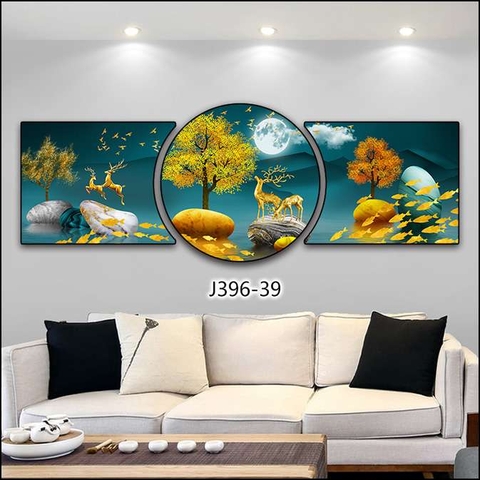 Bộ 3 Tranh Tròn Khuyết | Tranh Ngọc Việt - Đắk Lắk | Tranh Ngọc Việt - Xưởng Tranh Đẹp Buôn Ma Thuột (BMT) DakLak
