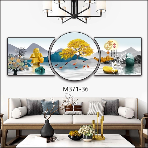Bộ 3 Tranh Tròn Khuyết | Tranh Ngọc Việt - Đắk Lắk | Tranh Ngọc Việt - Xưởng Tranh Đẹp Buôn Ma Thuột (BMT) DakLak