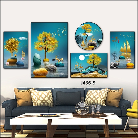 Bộ 5 Tranh Mới Đẹp | Tranh Ngọc Việt - Đắk Lắk | Tranh Ngọc Việt - Xưởng Tranh Đẹp Buôn Ma Thuột (BMT) DakLak