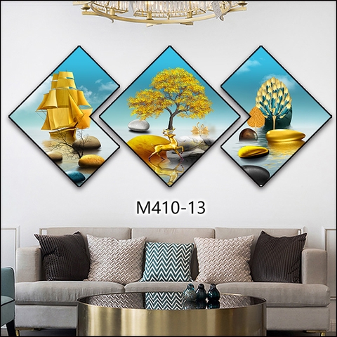 Bộ 3 Tranh Thoi Khuyết | Tranh Ngọc Việt - Đắk Lắk | Tranh Ngọc Việt - Xưởng Tranh Đẹp Buôn Ma Thuột (BMT) DakLak