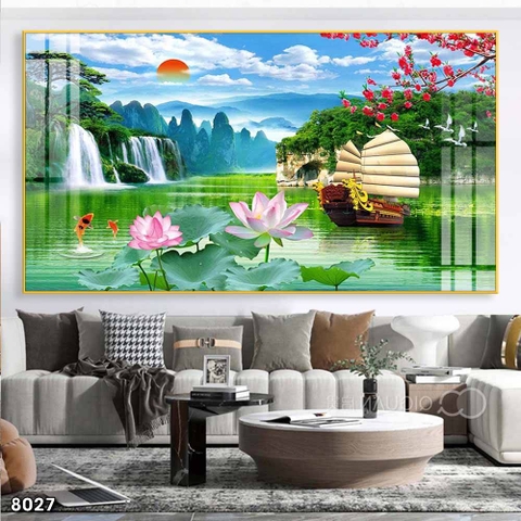 Tranh Sơn Thủy Ngang | Tranh Ngọc Việt - Đắk Lắk | Tranh Ngọc Việt - Xưởng Tranh Đẹp Buôn Ma Thuột (BMT) DakLak