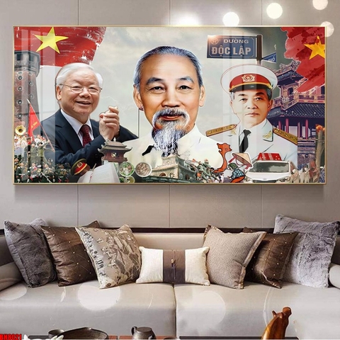 Tranh Bác Hồ - Bác Giáp - Bác Trọng | Tranh Ngọc Việt - Đắk Lắk | Tranh Ngọc Việt - Xưởng Tranh Đẹp Buôn Ma Thuột (BMT) DakLak