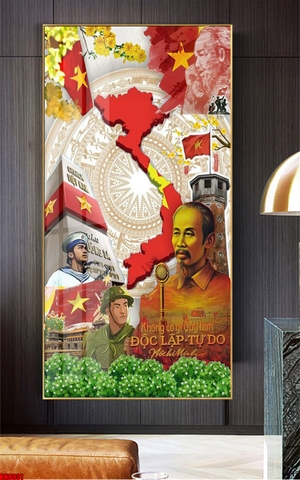 Tranh Bác Hồ - Bác Giáp - Bác Trọng | Tranh Ngọc Việt - Đắk Lắk | Tranh Ngọc Việt - Xưởng Tranh Đẹp Buôn Ma Thuột (BMT) DakLak