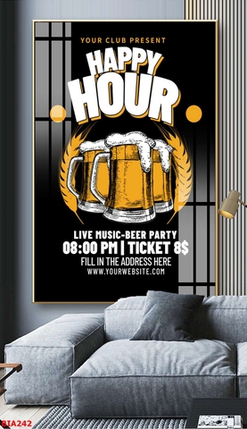 Tranh Quán Nhậu - Bia | Tranh Ngọc Việt - Đắk Lắk | Tranh Ngọc Việt - Xưởng Tranh Đẹp Buôn Ma Thuột (BMT) DakLak