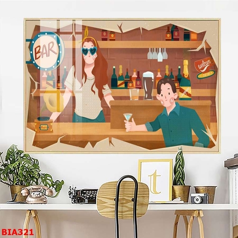 Tranh Quán Nhậu - Bia | Tranh Ngọc Việt - Đắk Lắk | Tranh Ngọc Việt - Xưởng Tranh Đẹp Buôn Ma Thuột (BMT) DakLak