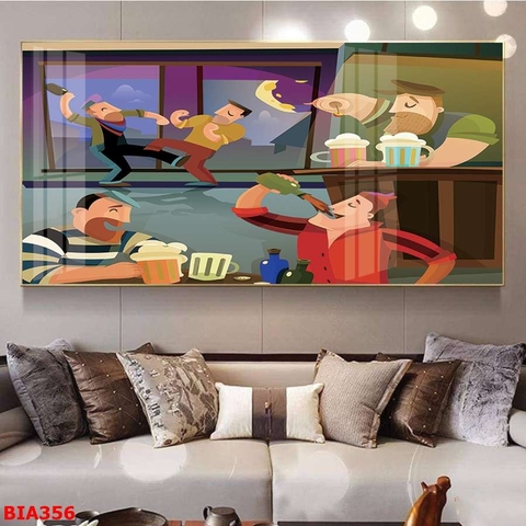 Tranh Quán Nhậu - Bia | Tranh Ngọc Việt - Đắk Lắk | Tranh Ngọc Việt - Xưởng Tranh Đẹp Buôn Ma Thuột (BMT) DakLak