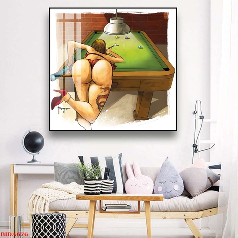 Tranh Quán Bida - Billiards | Tranh Ngọc Việt - Đắk Lắk | Tranh Ngọc Việt - Xưởng Tranh Đẹp Buôn Ma Thuột (BMT) DakLak
