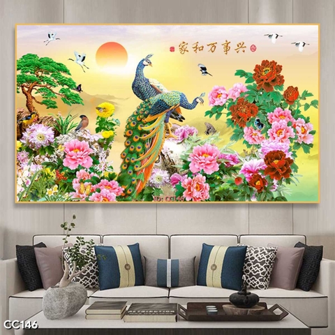 Tranh Chim Công Đẹp | Tranh Ngọc Việt - Đắk Lắk | Tranh Ngọc Việt - Xưởng Tranh Đẹp Buôn Ma Thuột (BMT) DakLak