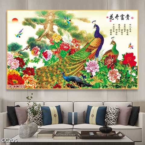 Tranh Chim Công Đẹp | Tranh Ngọc Việt - Đắk Lắk | Tranh Ngọc Việt - Xưởng Tranh Đẹp Buôn Ma Thuột (BMT) DakLak