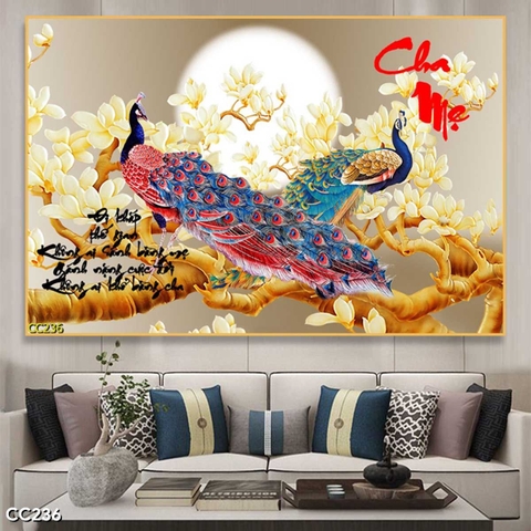 Tranh Chim Công Đẹp | Tranh Ngọc Việt - Đắk Lắk | Tranh Ngọc Việt - Xưởng Tranh Đẹp Buôn Ma Thuột (BMT) DakLak