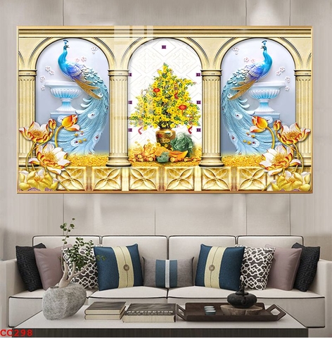 Tranh Chim Công Đẹp | Tranh Ngọc Việt - Đắk Lắk | Tranh Ngọc Việt - Xưởng Tranh Đẹp Buôn Ma Thuột (BMT) DakLak