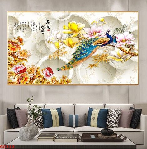 Tranh Chim Công Đẹp | Tranh Ngọc Việt - Đắk Lắk | Tranh Ngọc Việt - Xưởng Tranh Đẹp Buôn Ma Thuột (BMT) DakLak