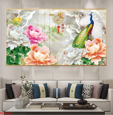 Tranh Chim Công Đẹp | Tranh Ngọc Việt - Đắk Lắk | Tranh Ngọc Việt - Xưởng Tranh Đẹp Buôn Ma Thuột (BMT) DakLak