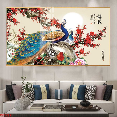 Tranh Chim Công Đẹp | Tranh Ngọc Việt - Đắk Lắk | Tranh Ngọc Việt - Xưởng Tranh Đẹp Buôn Ma Thuột (BMT) DakLak