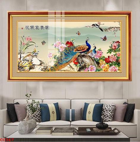 Tranh Chim Công Đẹp | Tranh Ngọc Việt - Đắk Lắk | Tranh Ngọc Việt - Xưởng Tranh Đẹp Buôn Ma Thuột (BMT) DakLak