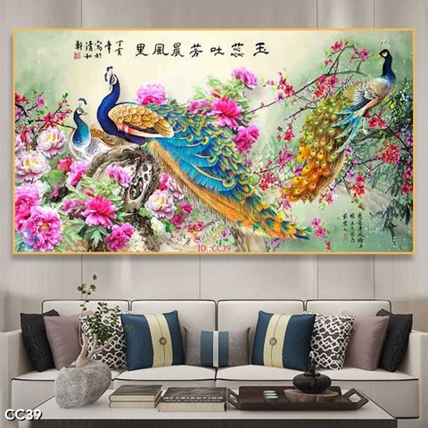 Tranh Chim Công Đẹp | Tranh Ngọc Việt - Đắk Lắk | Tranh Ngọc Việt - Xưởng Tranh Đẹp Buôn Ma Thuột (BMT) DakLak