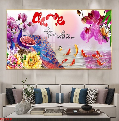 Tranh Chim Công Đẹp | Tranh Ngọc Việt - Đắk Lắk | Tranh Ngọc Việt - Xưởng Tranh Đẹp Buôn Ma Thuột (BMT) DakLak