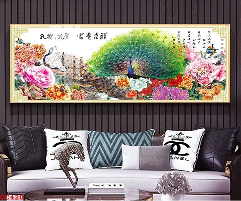 Tranh Chim Công Đẹp | Tranh Ngọc Việt - Đắk Lắk | Tranh Ngọc Việt - Xưởng Tranh Đẹp Buôn Ma Thuột (BMT) DakLak