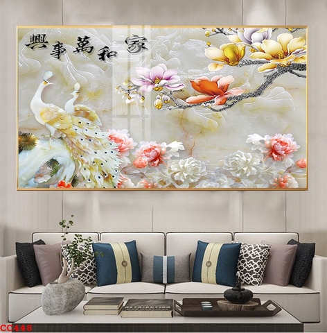 Tranh Chim Công Đẹp | Tranh Ngọc Việt - Đắk Lắk | Tranh Ngọc Việt - Xưởng Tranh Đẹp Buôn Ma Thuột (BMT) DakLak