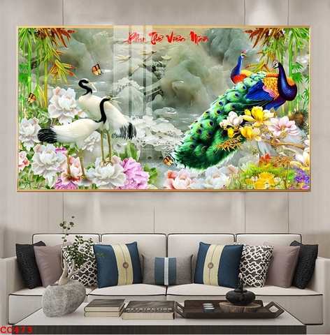 Tranh Chim Công Đẹp | Tranh Ngọc Việt - Đắk Lắk | Tranh Ngọc Việt - Xưởng Tranh Đẹp Buôn Ma Thuột (BMT) DakLak