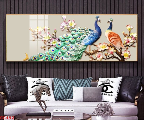 Tranh Chim Công Đẹp | Tranh Ngọc Việt - Đắk Lắk | Tranh Ngọc Việt - Xưởng Tranh Đẹp Buôn Ma Thuột (BMT) DakLak