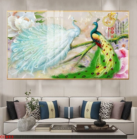 Tranh Chim Công Đẹp | Tranh Ngọc Việt - Đắk Lắk | Tranh Ngọc Việt - Xưởng Tranh Đẹp Buôn Ma Thuột (BMT) DakLak