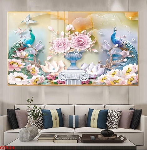 Tranh Chim Công Đẹp | Tranh Ngọc Việt - Đắk Lắk | Tranh Ngọc Việt - Xưởng Tranh Đẹp Buôn Ma Thuột (BMT) DakLak