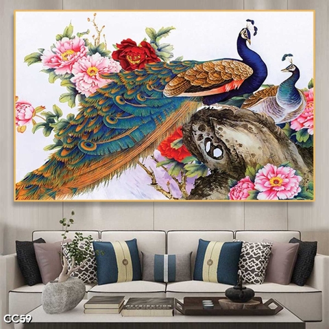 Tranh Chim Công Đẹp | Tranh Ngọc Việt - Đắk Lắk | Tranh Ngọc Việt - Xưởng Tranh Đẹp Buôn Ma Thuột (BMT) DakLak