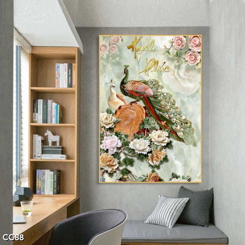 Tranh Chim Công Đẹp | Tranh Ngọc Việt - Đắk Lắk | Tranh Ngọc Việt - Xưởng Tranh Đẹp Buôn Ma Thuột (BMT) DakLak